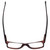 Top View of Calabria Morgan Rectangle Designer Blue Light Block Glasses 52 mm in Brown Frost