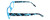 Side View of Calabria Morgan Rectangular Designer Blue Light Glasses 52mm in Teal Frost Green