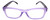 Front View of Calabria Morgan Rectangular Designer Blue Light Glasses 52mm Violet Frost Purple