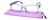 Front and Case View of Calabria Morgan Square Progressive Blue Light Glasses 52 mm Violet Frost Purple