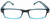 Front View of Calabria Jordan 2 Rectangular Designer Blue Light Block Glasses 50mm in Rad Blue