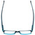 Top View of Calabria Jordan 2 Rectangular Designer Blue Light Block Glasses 50mm in Rad Blue