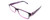 Profile View of Calabria Jordan 2 Rectangular Progressive Blue Light Glasses 50 mm Rad Wine Red