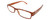Profile View of Calabria Mira Square Designer Progressive Blue Light Glasses 50mm Apricot Orange