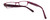 Close Up View of Calabria Mira Rectangular Designer Blue Light Glasses 50mm in Grape Berry Purple