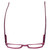 Top View of Calabria Mira Rectangular Designer Blue Light Glasses 50mm in Grape Berry Purple