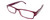 Profile View of Calabria Mira Rectangular Progressive Blue Light Glasses 50mm Grape Berry Purple