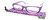 Front and Case View of Calabria Dora Round&Oval Designer Blue Light Block Glasses 50 mm in Grape Purple