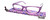 Front and Case View of Calabria Dora Round Designer Progressive Blue Light Glasses 50mm in Grape Purple