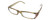 Profile View of Calabria Dora Round&Oval Designer Blue Light Block Glasses 50 mm in Lemon Yellow