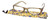 Front and Case View of Calabria Dora Round Designer Progressive Blue Light Glasses 50mm in Lemon Yellow