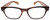 Front View of Calabria Drew Square Designer Progressive Blue Light Glasses 48mm in Brown Smoke