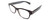 Profile View of Calabria Drew Ladies Square Designer Blue Light Blocking Glasses 48mm Grey Smoke