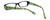 Close Up View of Calabria Beth Square Designer Progressive Blue Light Glasses 50 mm in Lime Green