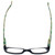 Top View of Calabria Beth Square Designer Progressive Blue Light Glasses 50 mm in Lime Green