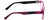 Side View of Ann Taylor ATR040 Designer Progressive Lens Blue Light Blocking Eyeglasses in Crystal Purple Hot Pink Fuchsia Stripe Ladies Classic Full Rim Acetate 52 mm