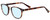 Profile View of Scott&Zelda SZ7436 Designer Blue Light Blocking Eyeglasses in Tortoise Havana Brown Gold Silver Studs Unisex Oval Full Rim Acetate 49 mm