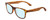 Profile View of Coyote Woodie Designer Blue Light Blocking Eyeglasses in Black Orange Tortoise Brown Wood Unisex Classic Full Rim Wood 52 mm