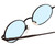 Close Up View of Reptile Iguana Designer Progressive Blue Light Glasses in Gun Metal Silver 57 mm