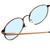 Close Up View of Reptile Komodo Designer Blue Light Blocking Glasses Oval Matte Bronze Metal 60mm