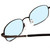 Close Up View of Reptile Skink Designer Blue Light Blocking Glasses in Gun Metal Silver Oval 60mm