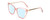 Profile View of Kendall+Kylie KK5126 CHARLOTTE Designer Blue Light Blocking Eyeglasses in Blush Pink Crystal Gold Ladies Cat Eye Full Rim Acetate 54 mm