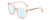Profile View of Kendall+Kylie KK5126 CHARLOTTE Designer Progressive Lens Blue Light Blocking Eyeglasses in Blush Pink Crystal Gold Ladies Cat Eye Full Rim Acetate 54 mm
