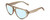 Profile View of Kendall+Kylie KK5135CE JAE Designer Blue Light Blocking Eyeglasses in Golden Wheat Beige Crystal Ladies Oval Full Rim Acetate 56 mm