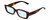 Profile View of Kendall+Kylie KK5137CE GEMMA Designer Blue Light Blocking Eyeglasses in Amber Demi Tortoise Havana Ladies Rectangular Full Rim Acetate 51 mm