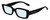 Profile View of Kendall+Kylie KK5137CE GEMMA Designer Progressive Lens Blue Light Blocking Eyeglasses in Gloss Black Ladies Rectangular Full Rim Acetate 51 mm