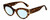 Profile View of Kendall+Kylie KK5143CE ALEXANDRA Designer Blue Light Blocking Eyeglasses in Amber Demi Tortoise Havana Crystal Gold Ladies Cat Eye Full Rim Acetate 49 mm