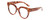 Profile View of Kendall+Kylie KK5149CE JAMIE Designer Progressive Lens Blue Light Blocking Eyeglasses in Golden Demi Tortoise Havana Crystal Ladies Round Full Rim Acetate 51 mm