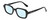 Profile View of Kendall+Kylie KK5152CE GINGER Designer Progressive Lens Blue Light Blocking Eyeglasses in Gloss Black Ladies Hexagonal Full Rim Acetate 50 mm