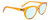 Profile View of SPY Optics Boundless  Designer Blue Light Blocking Eyeglasses in Orange Crystal Unisex Cat Eye Full Rim Acetate 53 mm