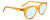 Profile View of SPY Optics Boundless  Designer Progressive Lens Blue Light Blocking Eyeglasses in Orange Crystal Unisex Cat Eye Full Rim Acetate 53 mm