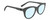 Profile View of SPY Optics Boundless Designer Blue Light Blocking Eyeglasses in Matte Gunmetal Grey Unisex Cat Eye Full Rim Acetate 53 mm