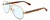Profile View of Gucci GG0528S Designer Blue Light Blocking Eyeglasses in Gold Tortoise Havana Unisex Pilot Full Rim Metal 63 mm