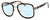 Profile View of Guess Factory GF5091 Designer Progressive Lens Blue Light Blocking Eyeglasses in Tortoise Havana Gunmetal Black Ladies Pilot Full Rim Acetate 57 mm