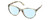 Profile View of Skechers SE6059 Designer Blue Light Blocking Eyeglasses in Clear Yellow Grey Smoke Crystal Ladies Cat Eye Full Rim Acetate 57 mm