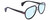 Profile View of Gucci GG0447S Designer Blue Light Blocking Eyeglasses in Black Silver Red Green Unisex Pilot Full Rim Acetate 58 mm