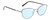 Profile View of Calvin Klein CK20305 Designer Blue Light Blocking Eyeglasses in Satin Black Gunmetal Ladies Cat Eye Full Rim Metal 53 mm