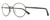 Profile View of REVO RILEY S Designer Blue Light Blocking Eyeglasses in Gun Metal Silver Black Unisex Round Full Rim Stainless Steel 50 mm