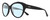 Profile View of REVO ROSE Designer Blue Light Blocking Eyeglasses in Gloss Black Ladies Cat Eye Full Rim Acetate 55 mm