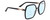 Profile View of Gucci GG0890S Designer Progressive Lens Blue Light Blocking Eyeglasses in Shiny Black Gold Ladies Hexagonal Full Rim Acetate 55 mm