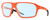 Profile View of Smith Optics Pathway-69I Designer Blue Light Blocking Eyeglasses in Matte Neon Cinder Orange Mens Rectangular Full Rim Acetate 62 mm