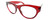 Profile View of Smith Optics Sophisticate-IMM Designer Progressive Lens Blue Light Blocking Eyeglasses in Crystal Deep Maroon Red Ladies Round Full Rim Acetate 54 mm
