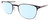 Profile View of Carrera CA6660 Designer Blue Light Blocking Eyeglasses in Matte Black Frosted Crystal Unisex Panthos Full Rim Stainless Steel 50 mm
