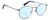 Profile View of Levi's Seasonal LV1006 Designer Progressive Lens Blue Light Blocking Eyeglasses in Dark Ruthenium Silver Navy Blue Unisex Pilot Full Rim Stainless Steel 52 mm