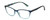 Profile View of Lulu Guinness LR84 Designer Blue Light Blocking Eyeglasses in Navy Blue Crystal Fade Floral Ladies Cat Eye Full Rim Acetate 53 mm