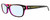 Profile View of Kate Spade LUCYANN Designer Blue Light Blocking Eyeglasses in Gloss Black Pink Crystal Red Tan Stripes Ladies Oval Full Rim Acetate 49 mm